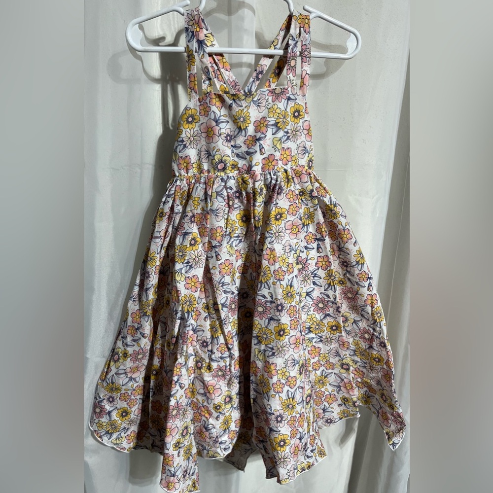Preloved-TOMMY BAHAMA Floral Dress, Stretch Crisscross Back, Lightweight Dress
